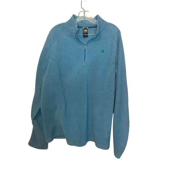The North Face Jacket Women's XXL Blue Polartec Classic 1/4 Quarter Zip Fleece - Picture 1 of 6